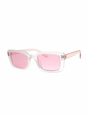 ASOS AJ Morgan frosted white frame pink sunglasses
